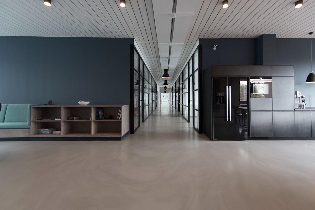 Glass office building in an urban area