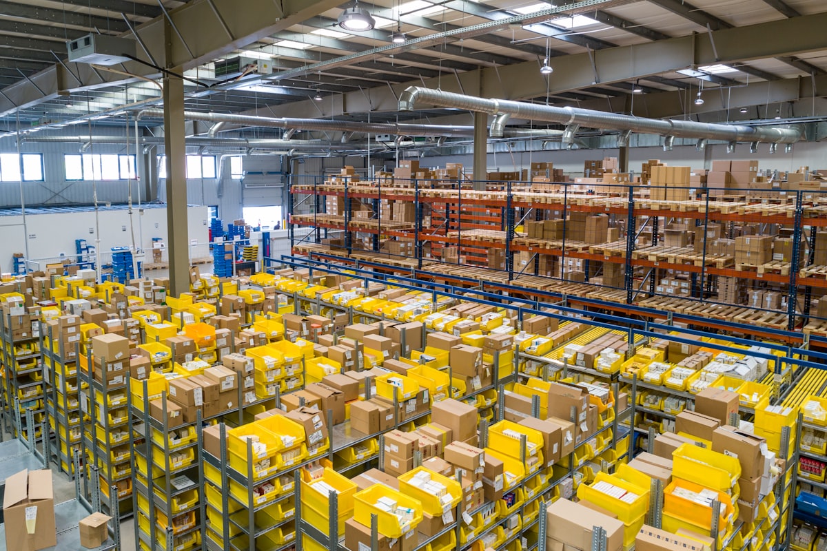 Industrial warehouse in a logistics estate